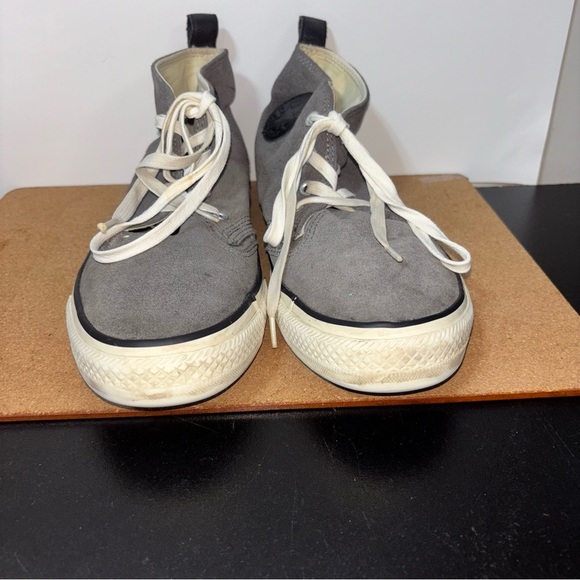 Converse Suede Gray High-Top Men's Sneakers Unisex Men's 10.5 Women's 12.5 High - Picture 2 of 16